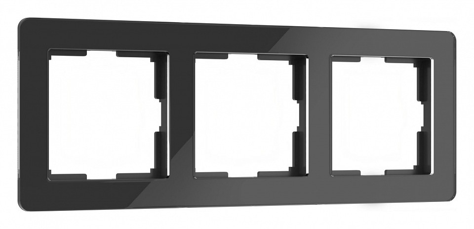 Рамка на 3 поста werkel acrylic (черный) w0032708