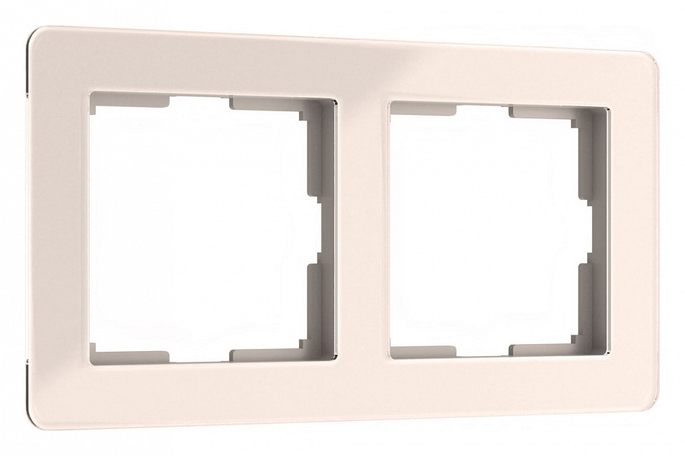 Рамка на 2 поста werkel acrylic (айвори) w0022743