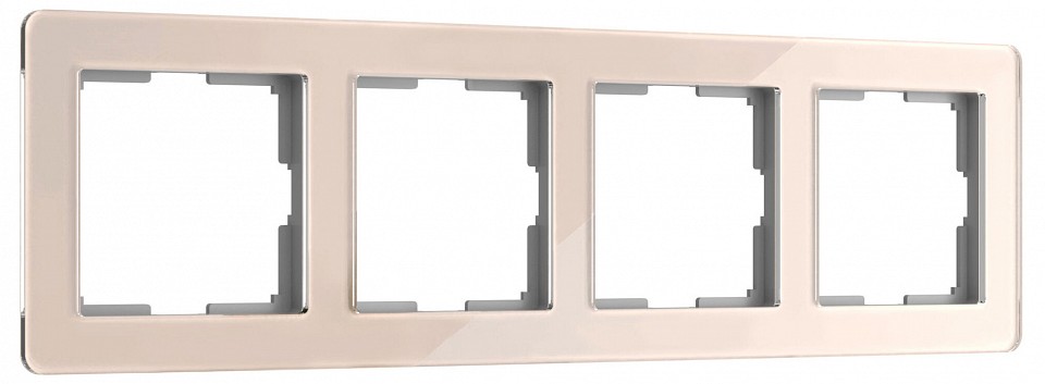 Рамка на 4 поста werkel acrylic (айвори) w0042743