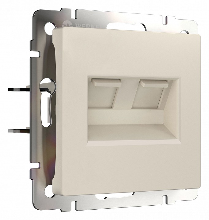 Розетка ethernet rj-45 без рамки werkel айвори матовый w1181162
