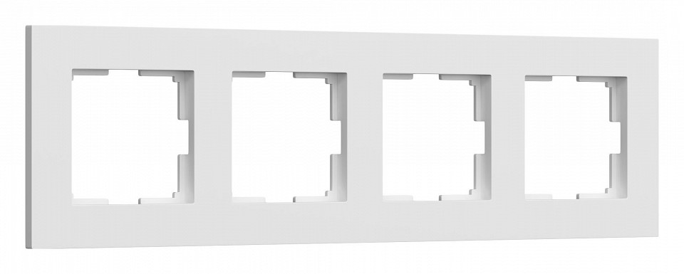 Рамка на 4 поста werkel slab (белый софт) w0042961