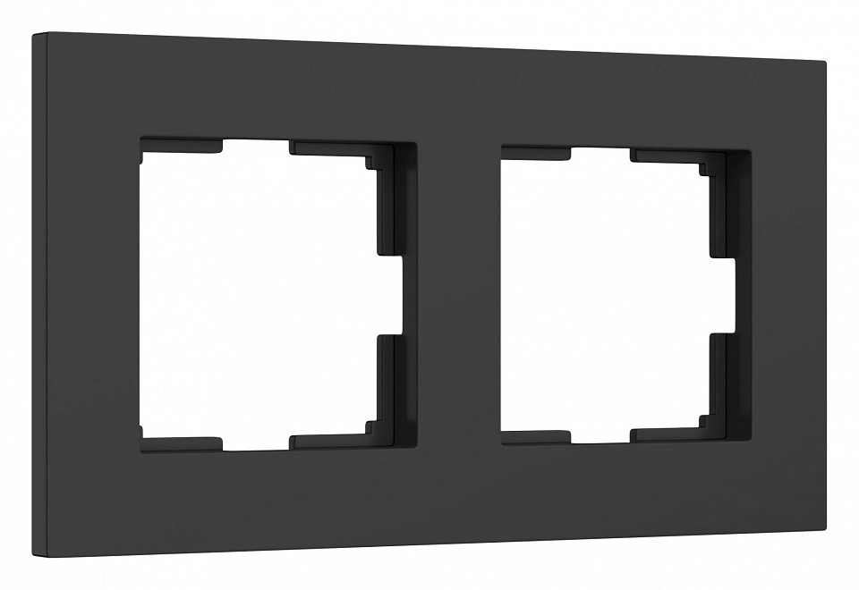Рамка на 2 поста werkel slab (черный софт) w0022908