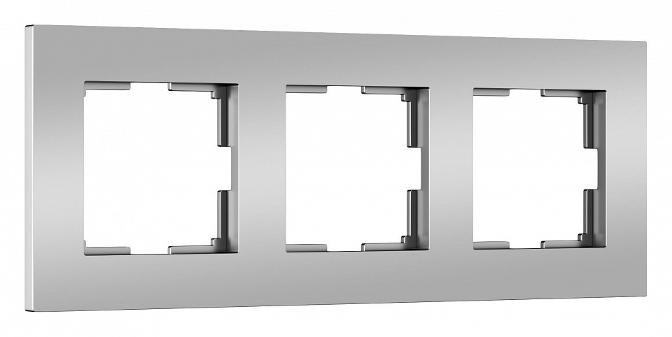 Рамка на 3 поста werkel slab (серебро софт) w0032965