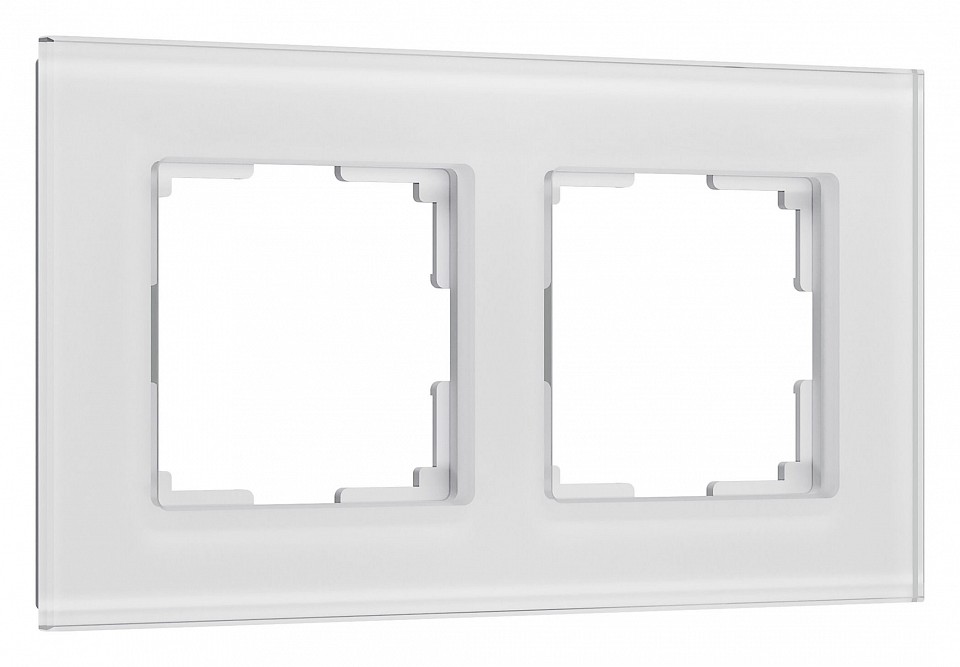 Рамка на 2 поста werkel senso (белый, Стекло soft-touch) w0023101