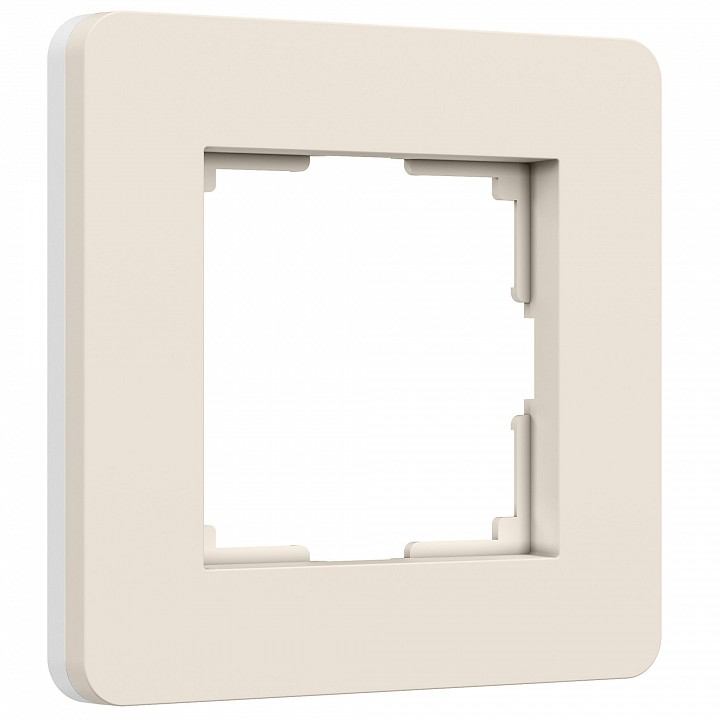 Рамка на 1 пост werkel split (айвори/белый, Soft-touch) w0013066