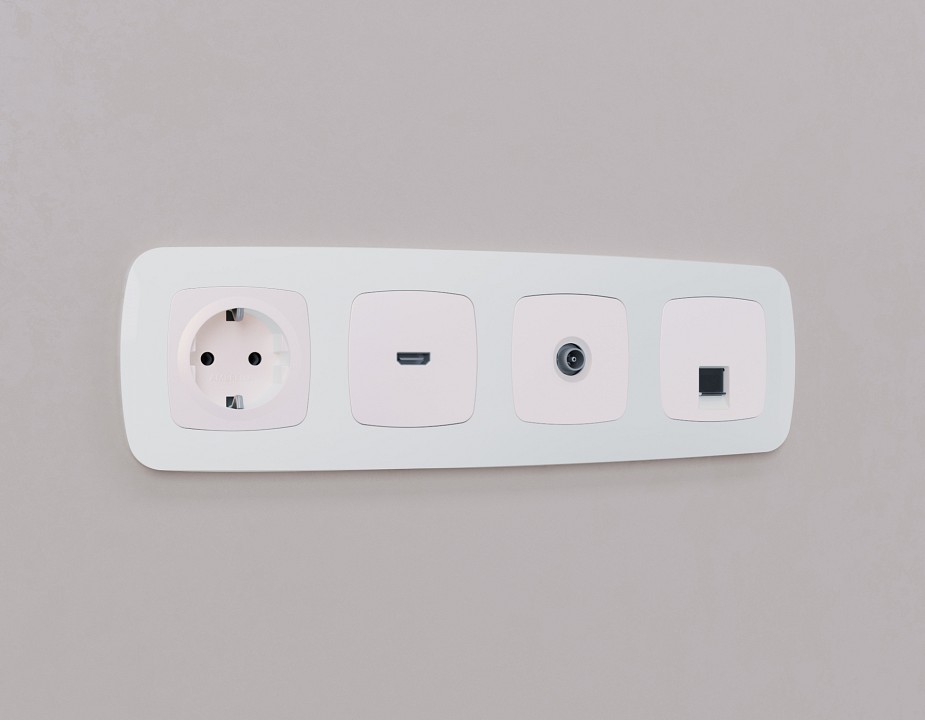 Накладка для розетки rj-11 или rj-45 ambrella volt quant op2120