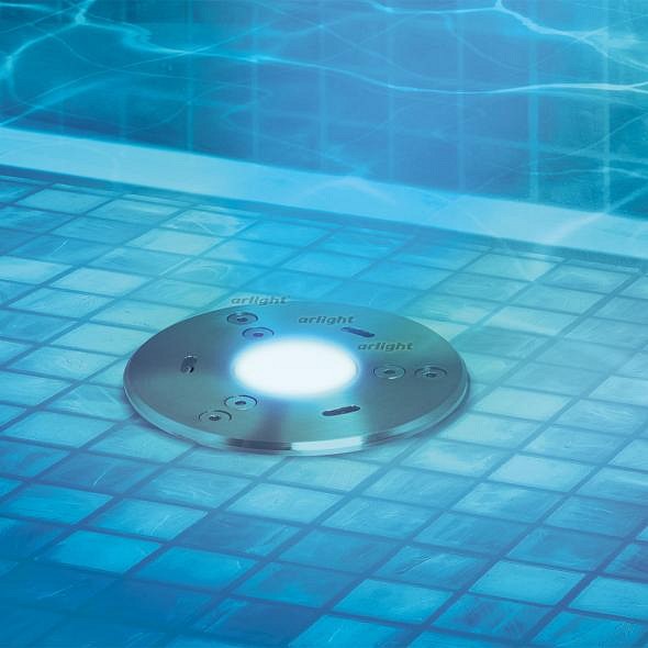 Встраиваемый в дорогу светильник arlight kt-aqua-color-r85-9w rgb (sl, 25 deg, 12v) 024939