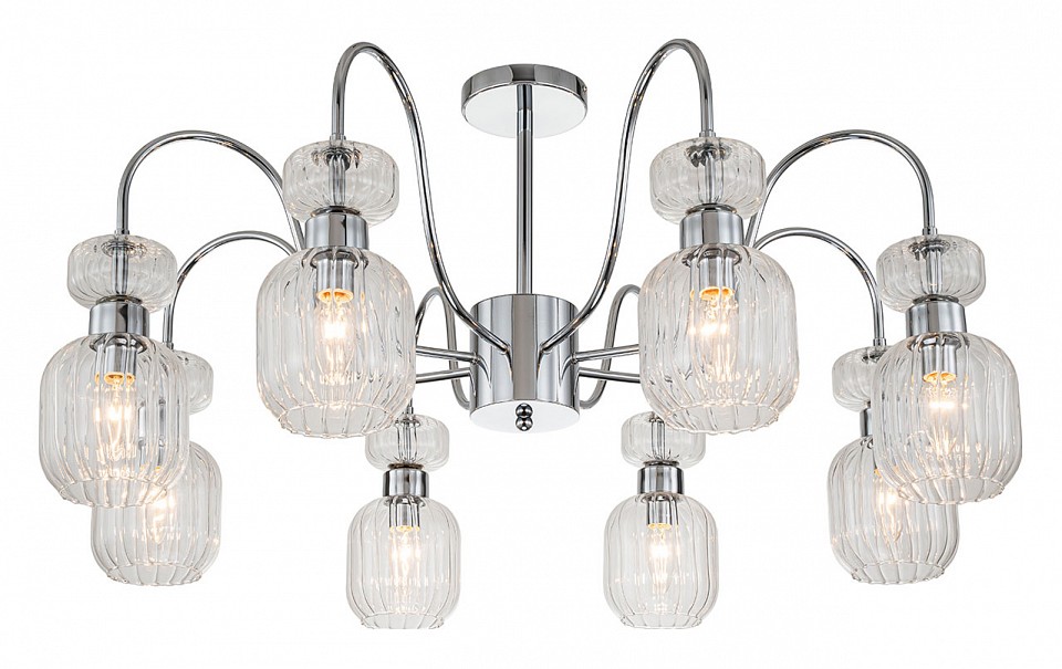 Люстра на штанге escada gloss 1141/8pl chrome/clear