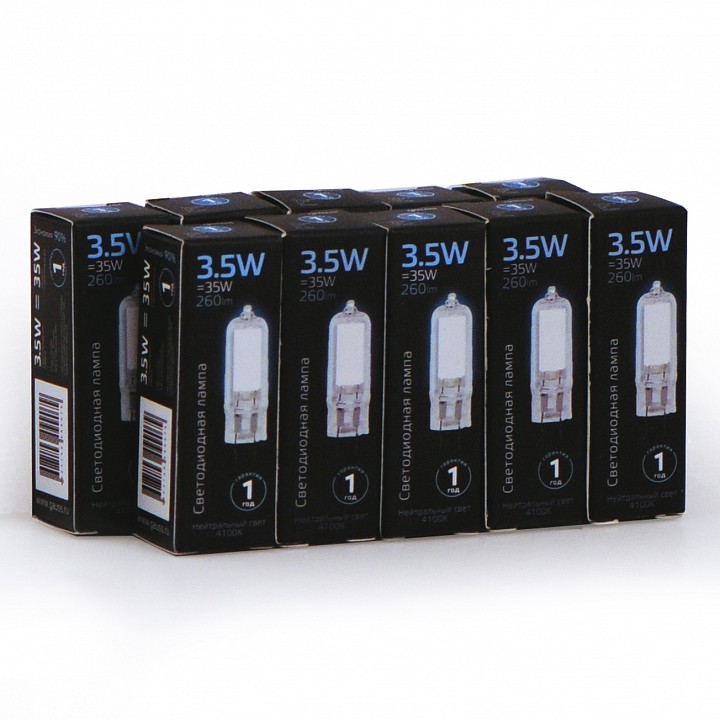 Лампа светодиодная gauss led g4 g9 3.5вт 4100k 107807203