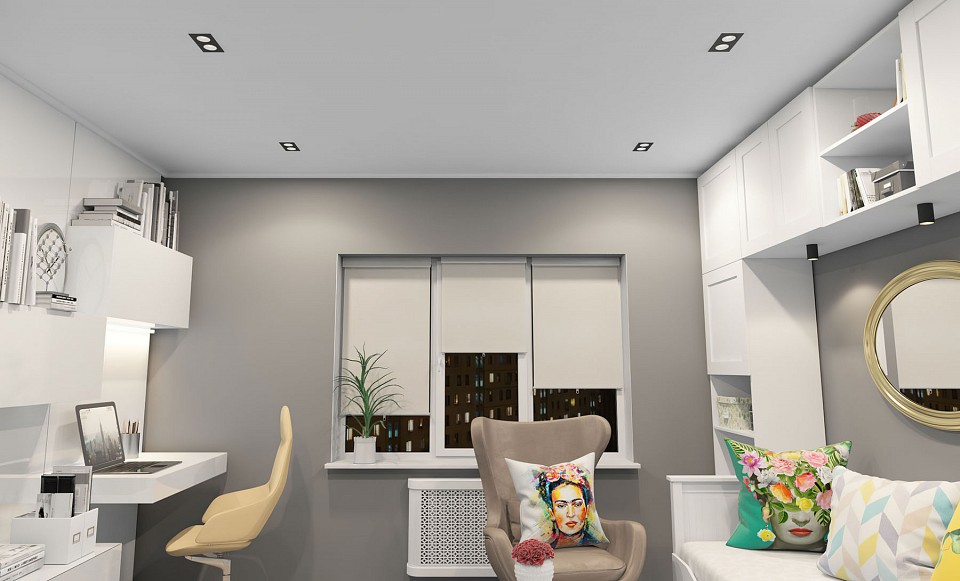 Встраиваемый светильник denkirs rodvig dk3072-bk+wh