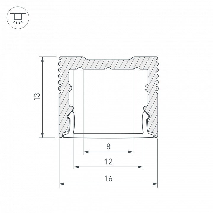Профиль накладной arlight sl-slim 032997