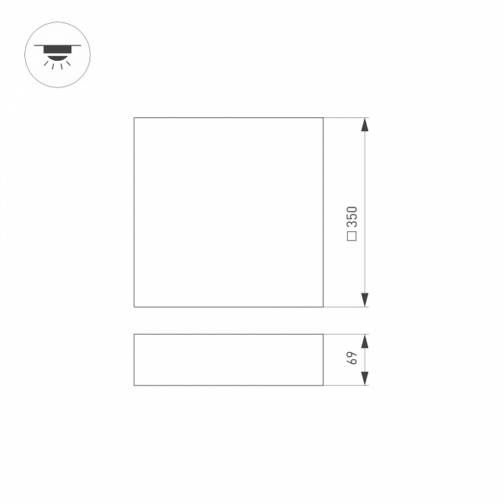 Накладной светильник arlight quadro 034793