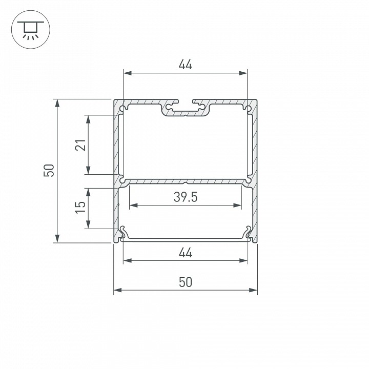 Профиль накладной arlight sl-line 043977