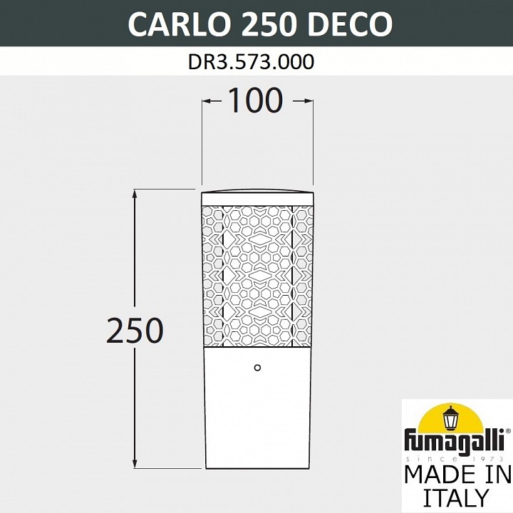 Наземный низкий светильник fumagalli carlo deco dr3.573.000.lxu1l