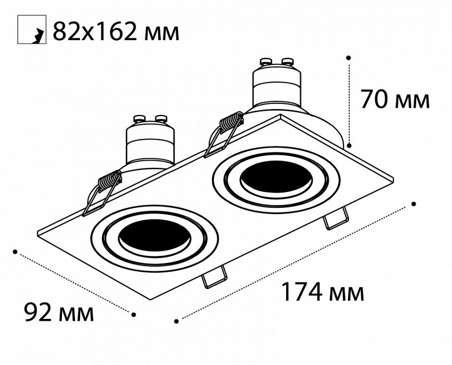 Встраиваемый светильник italline sag203-4 sag203-4 white/white