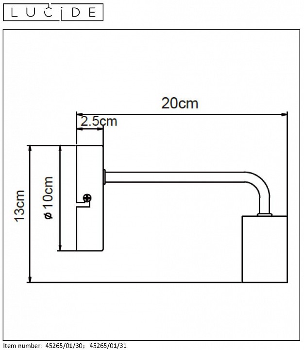 Бра lucide scott 45265/01/31