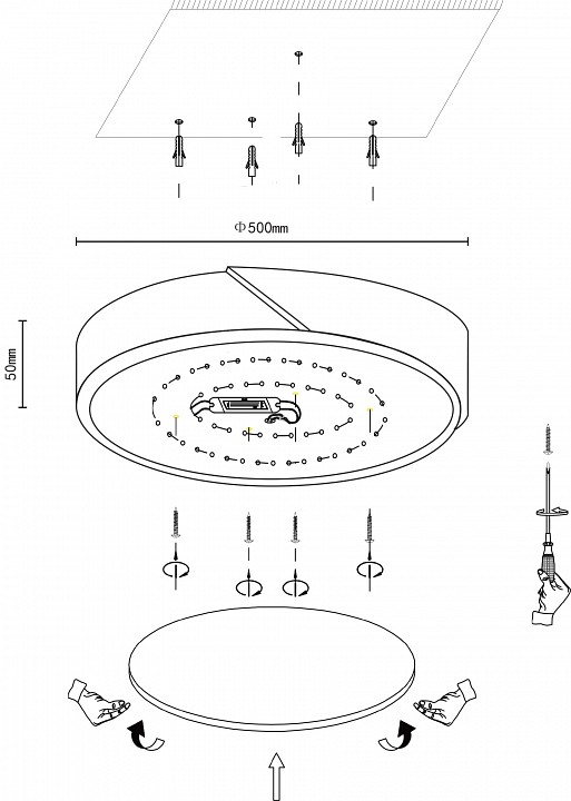 Накладной светильник velante velante 445-247-01