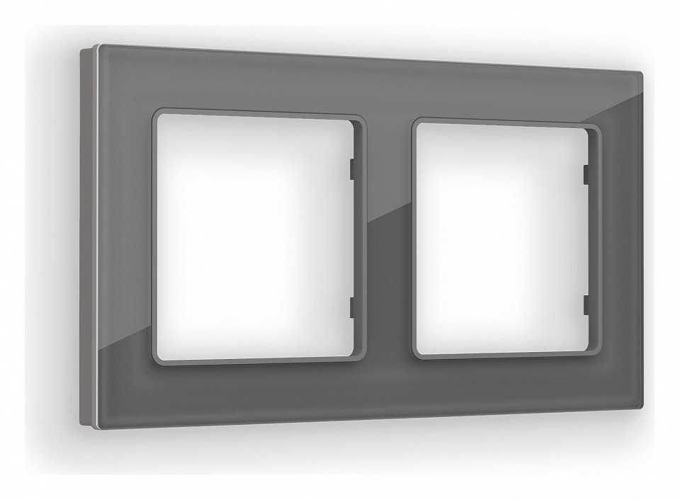 Рамка на 2 поста ambrella volt platos стекло органическое af330652