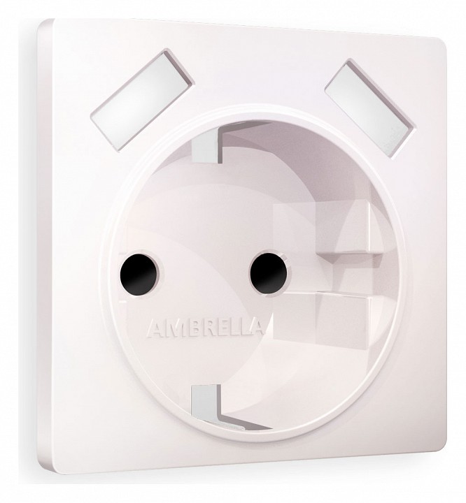 Накладка для розетки с заземлением и со шторками и 2хusb type a ambrella volt quant ap2090