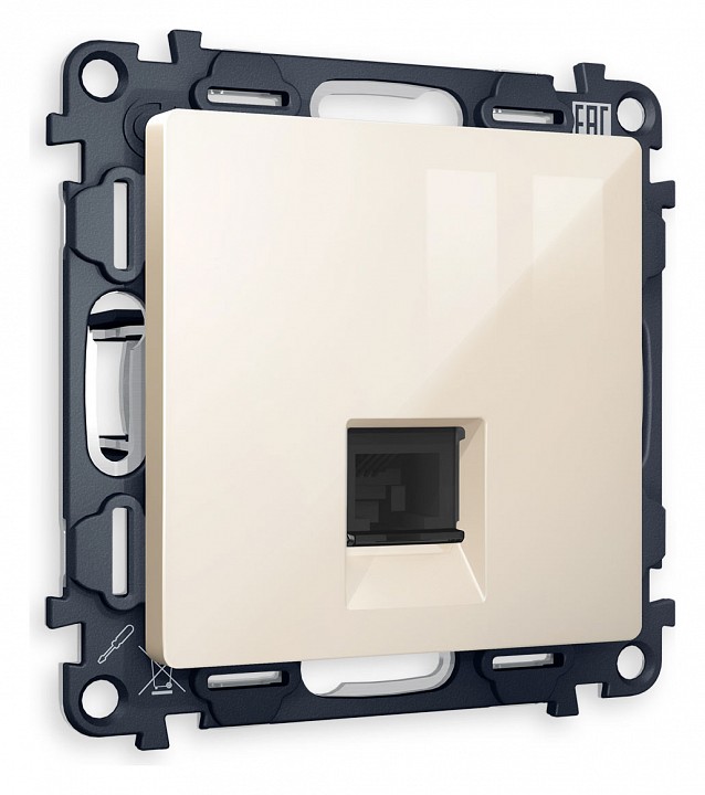 Розетка ethernet rj-45 и со шторками, Без рамки ambrella volt quant ma312010