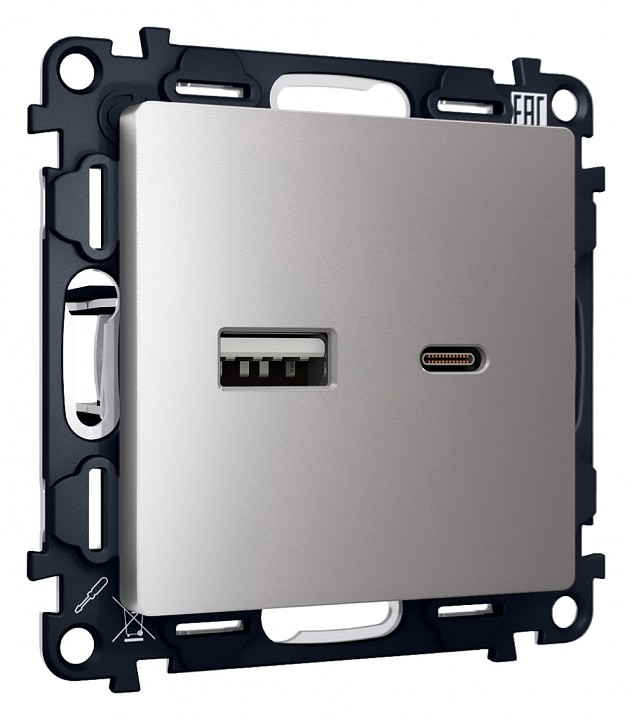 Розетка 2хusb type a и c без рамки ambrella volt quant ma511010