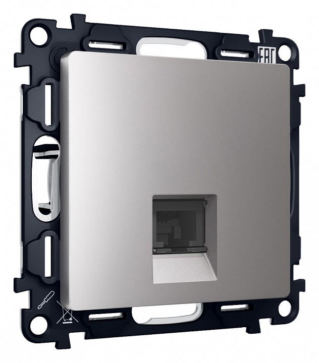 Розетка ethernet rj-45 и со шторками, Без рамки ambrella volt quant ma512010