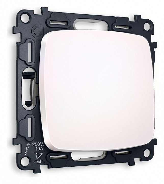 Выключатель перекрестный одноклавишный без рамки ambrella volt quant mo201030