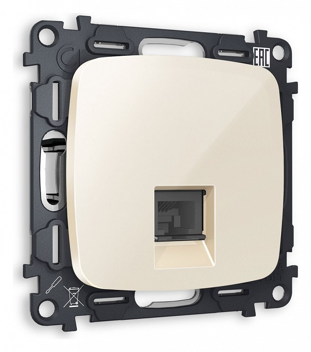 Розетка ethernet rj-45 и со шторками, Без рамки ambrella volt quant mo312010
