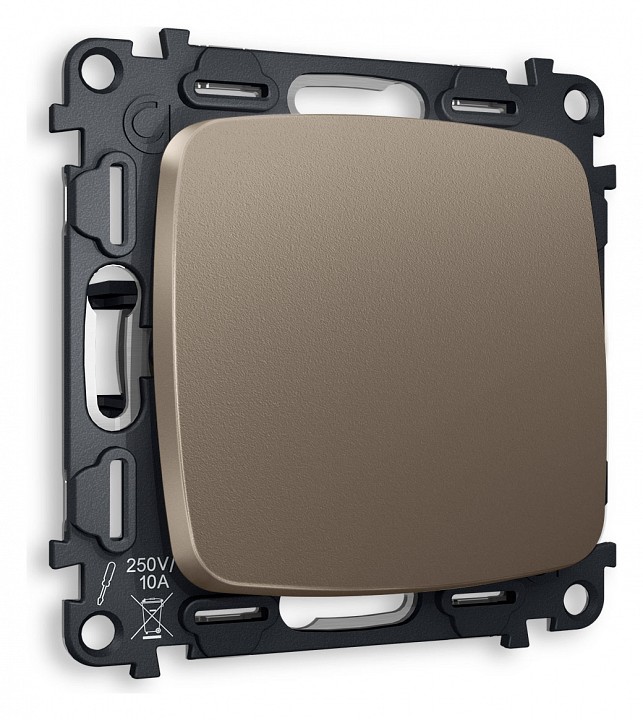 Выключатель перекрестный одноклавишный без рамки ambrella volt quant mo631030