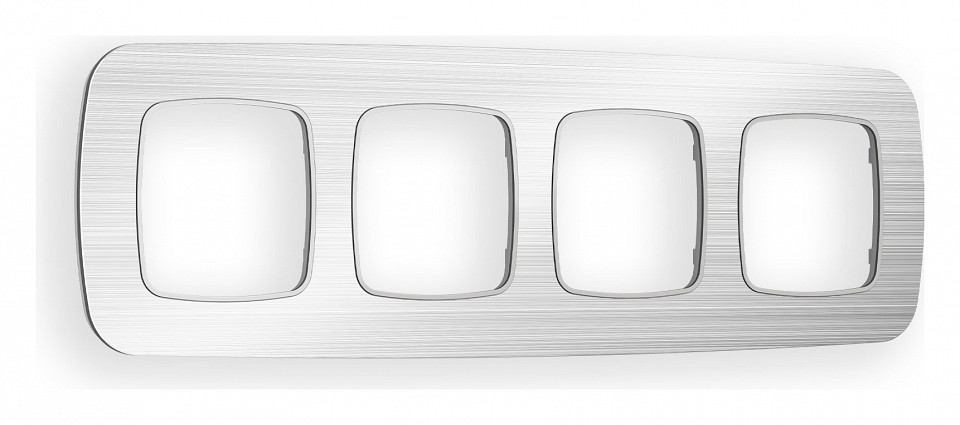 Рамка на 4 поста ambrella volt radian металл of580104