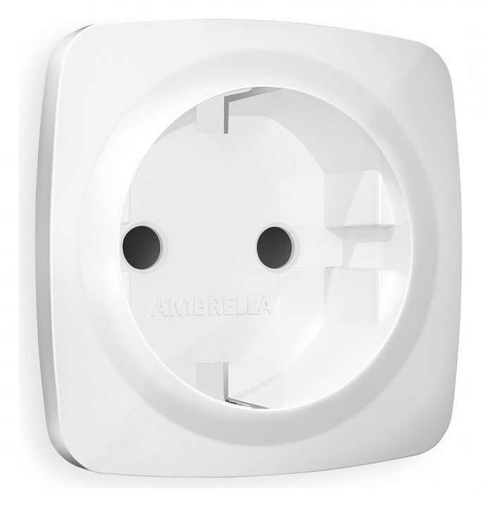 Накладка для розетки с заземлением и со шторками ambrella volt quant op1070