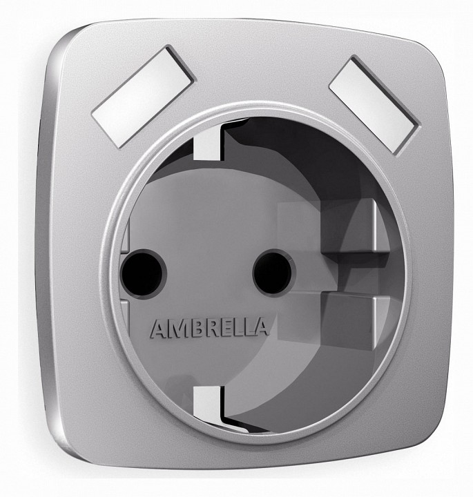 Накладка для розетки с заземлением и со шторками и 2хusb type a ambrella volt quant op5090