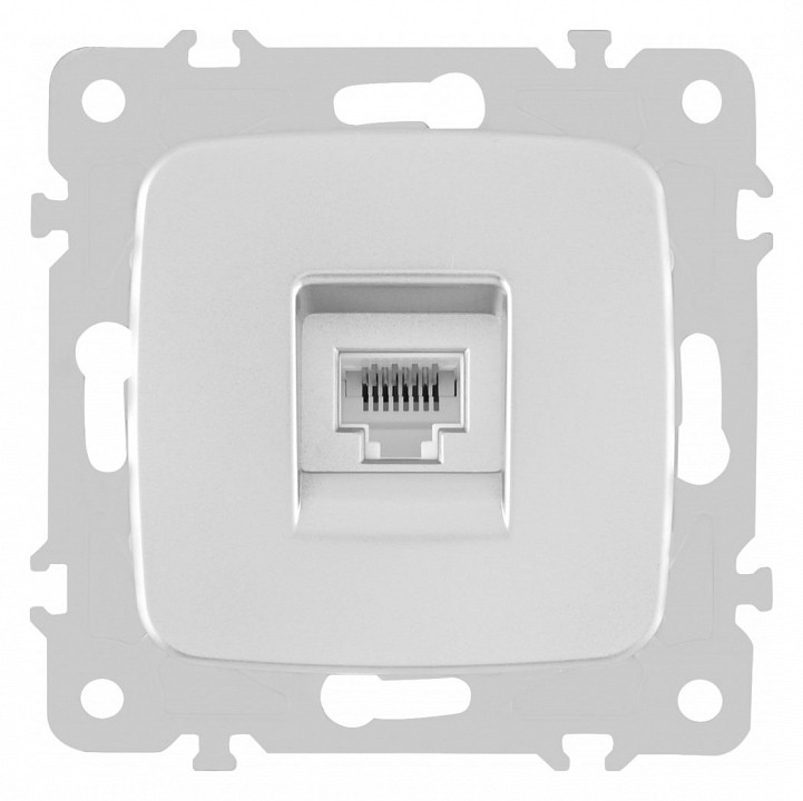 Розетка ethernet rj-45 без рамки arte milano am-205 205.45-1.silver