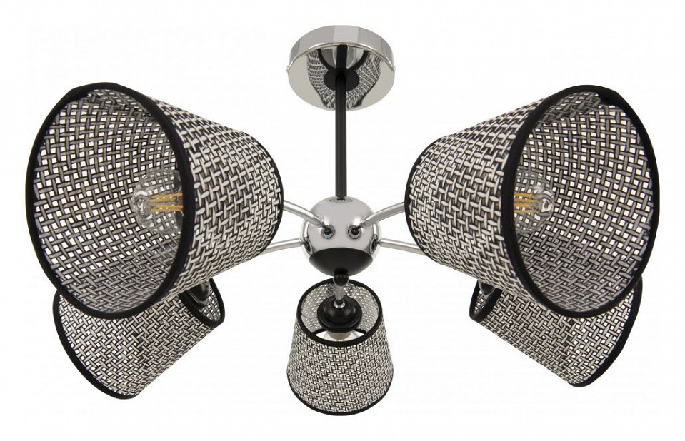 Люстра на штанге arte milano napoli-320007 320007/5 cr.bk