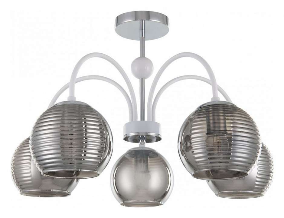 Люстра на штанге arte milano napoli-320719 320719/5 cr+wh