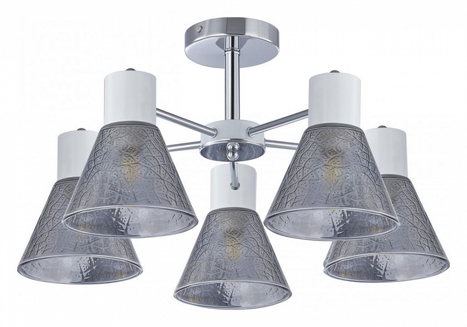 Люстра на штанге arte milano napoli-322408 322408/5 cr+wh