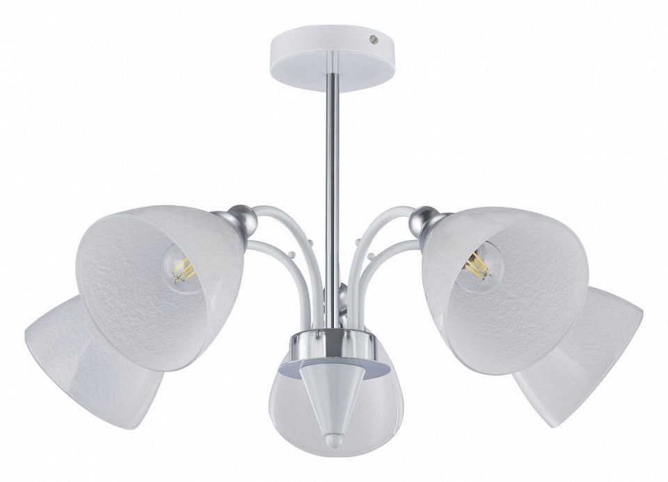 Люстра на штанге arte milano napoli-326008 326008/5 wh+cr