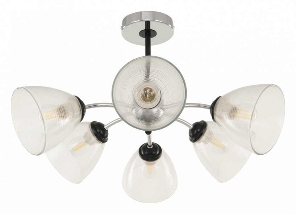 Люстра на штанге arte milano napoli-329007 329007/3+3 cr.bk