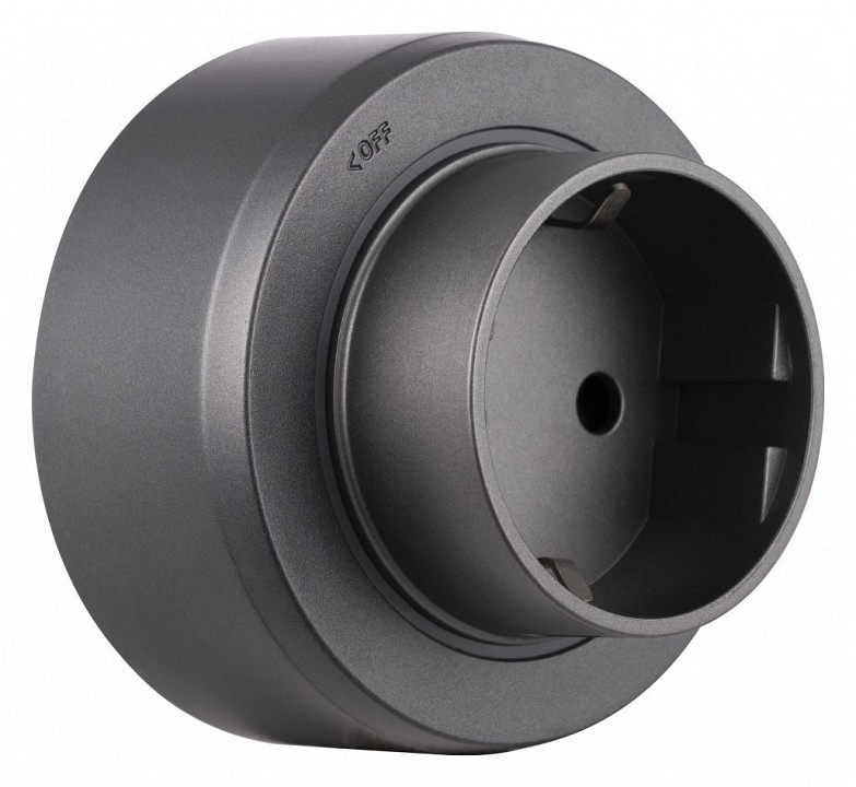 Розетка с заземлением на треке arte milano am-track-sockets-39 397951ts/es grey
