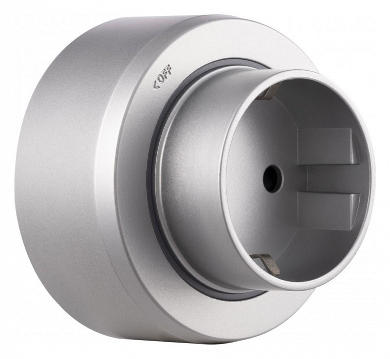 Розетка с заземлением на треке arte milano am-track-sockets-39 397951ts/es silver
