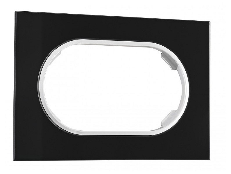 Рамка для двойной розетки arte milano am-502.01 502.01-double.black