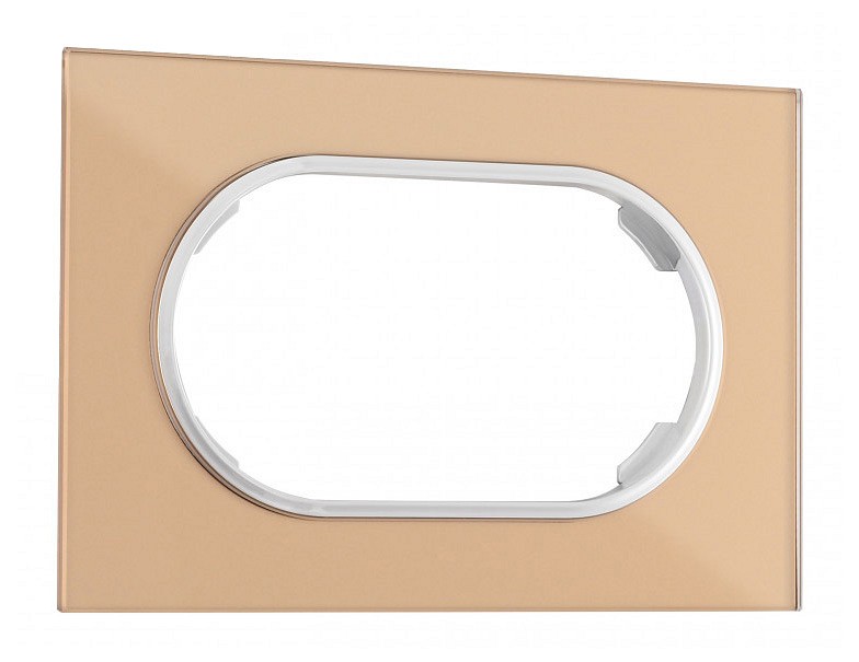Рамка для двойной розетки arte milano am-502.01 502.01-double.shampan