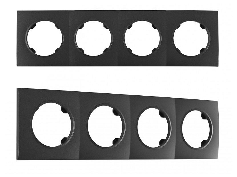 Рамка на 4 поста arte milano am-502.04 502.04-4.black