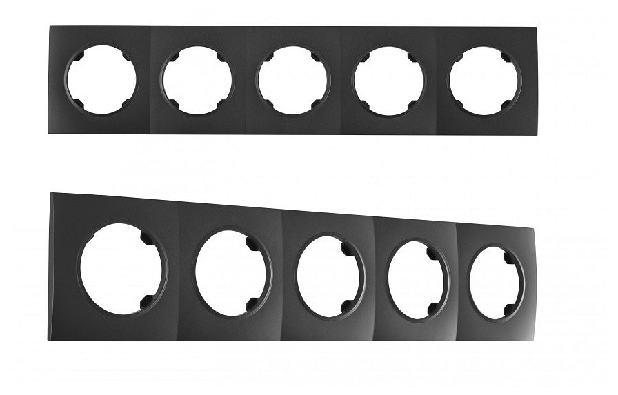 Рамка на 5 постов arte milano am-502.04 502.04-5.black