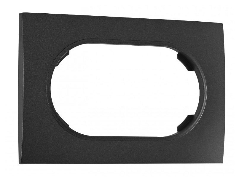 Рамка для двойной розетки arte milano am-502.04 502.04-double.black