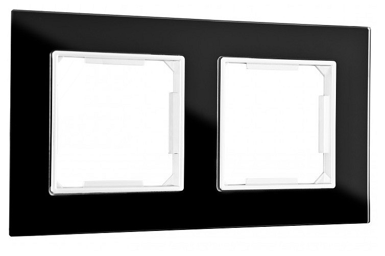 Рамка на 2 поста arte milano am-503.02 503.02-2.black