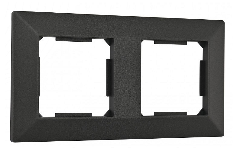 Рамка на 2 поста arte milano am-503.03 503.03-2.black