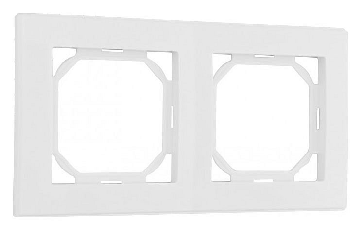 Рамка на 2 поста arte milano am-503.06 503.06-2.white