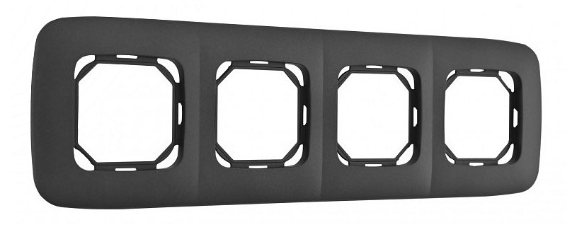 Рамка на 4 поста arte milano am-505.05 505.05-4.black