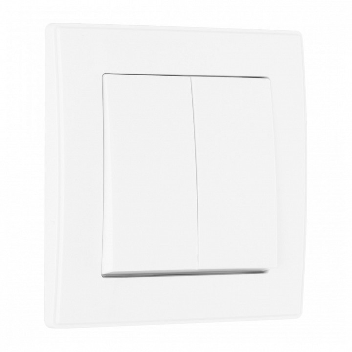 Выключатель двухклавишный arte milano set06-1 set06-1-30-2 white